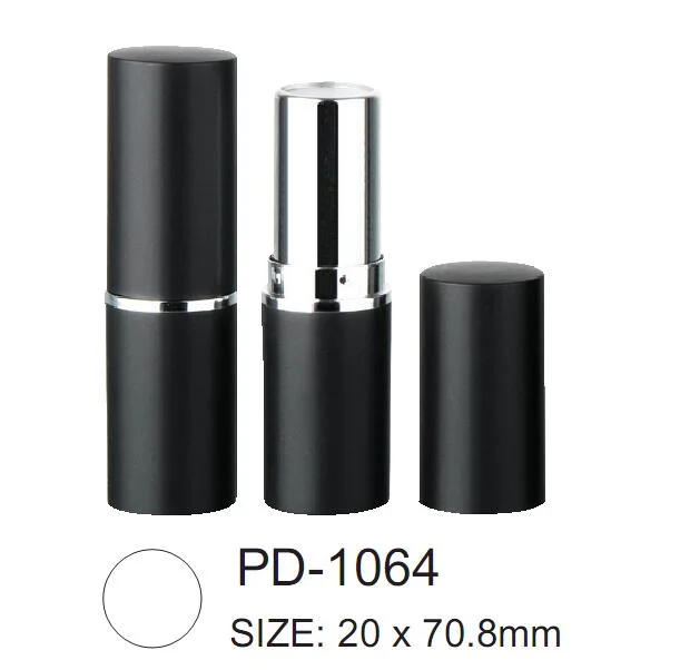 Wholesale Cosmetics Round / Square Plastic / Aluminum PCR-ABS Material Lipstick Packaging Tube with 12.1/12.7mm Cup