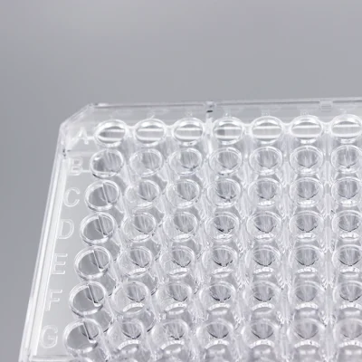Placas transparentes PCR de 96 poços de laboratório Microplacas PCR de 0,2 ml com metade
