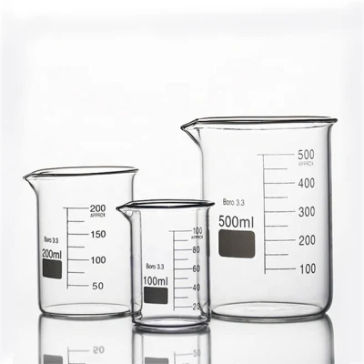 Copo de medição de vidro de borosilicato para laboratório químico
